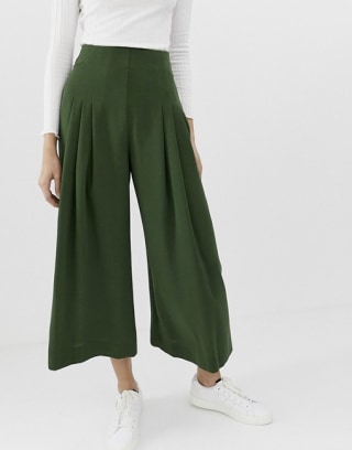 Asos Design Pleat Front Culottes