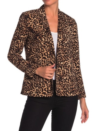 DR2 by Daniel RainnPrinted Notch Lapel Blazer