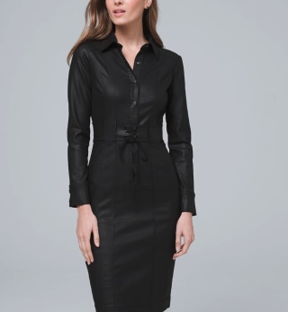 White House Black Market Coated Denim Dress