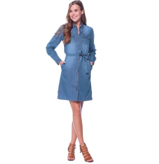 Blue Age Chambray Denim Shirts Dress