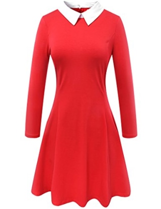 Aphratti Peter Pan Collar Flare Dress