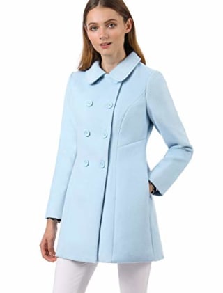 Allegra K Peter Pan Collar Coat