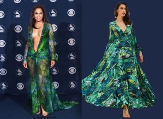 Chiffon Print Long Sleeve Maxi Dress