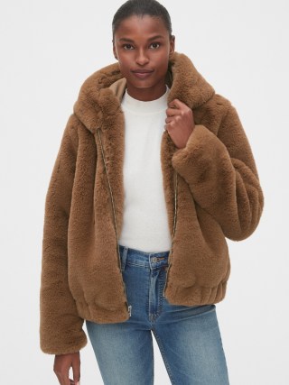 Faux-Fur Hooded Jacket