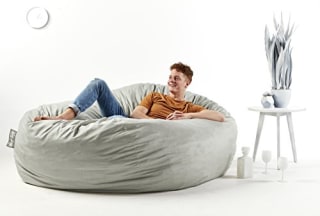 Big Joe Lenox Fuf Foam Filled Bean Bag, Extra Extra Large, Fig