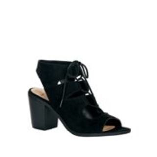 Peep Toe Heel Lace Up Bootie