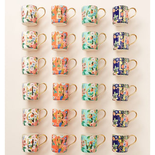 Anthropologie Garden Party Monogram Mug