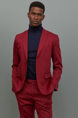 Slim Fit Linen-blend Blazer