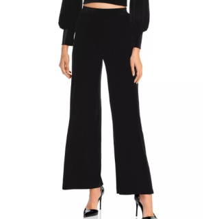 Wide-Leg Velvet Pants