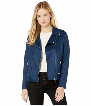 Moto Zip Jacket in Microsuede