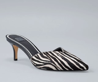 Zebra Calf Hair Mules