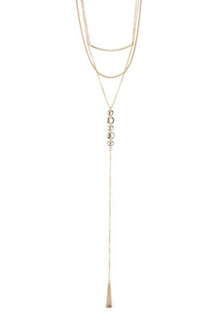 Triple Layer Y Necklace