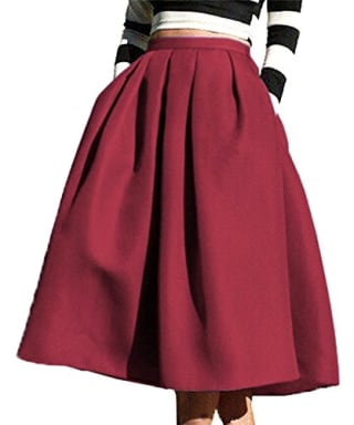 High Waisted A line Street Skirt