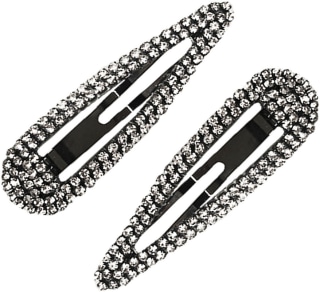 Kitsch Rhinestone Snap Hair Clips