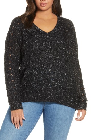 Caslon Brushed V-Neck Sweater