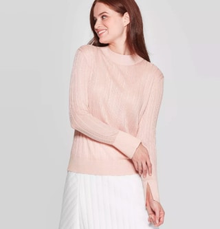 Mock Turtleneck Pullover Sweater