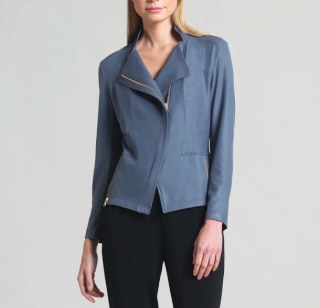 Clara Sunwoo Liquid Leather Zip Jacket