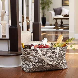 Household Essentials 2214 Krush Canvas Utility Tote | Reusable Grocery Shopping Bag | Laundry Carry Bag | Geometric
