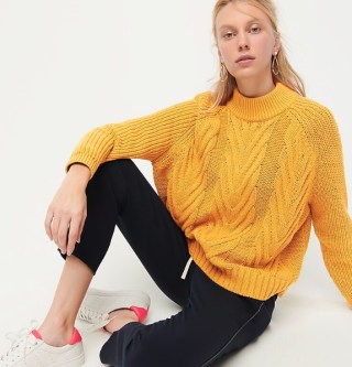 J.Crew Cable-knit Mockneck Sweater