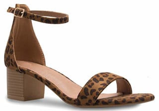 Olivia K Women's Ankle Strap Kitten Heel