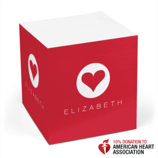 Modern Heart Sticky Memo Cube