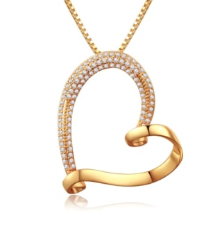 Gold Heather Heart Pendant