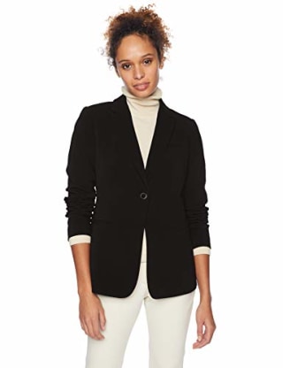 Lark &amp; Ro Women's Boyfriend Blazer, Black, 4