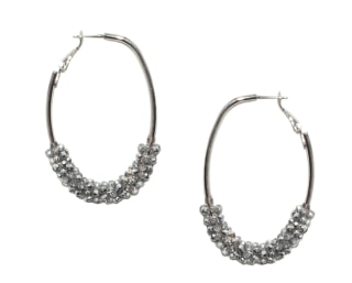 Marlyn Schiff Oval Crystal Cluster Earring