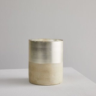 West Elm Half Shimmer Silver Candle
