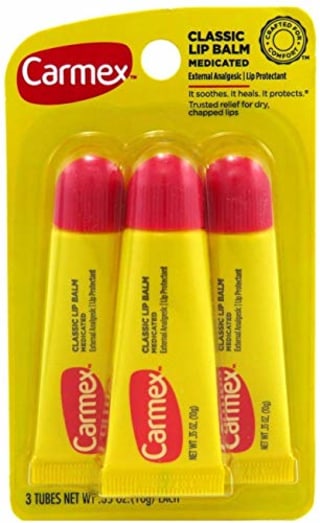 Carmex Lip Balm Tube Classic Medicated 0.35 Ounce 3 Count (10.3ml)