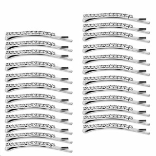 Rhinestone Bobby Pins, Small Crystal Bobby Pins, Bobby Pins Bulk for Lady Women Girls, Hair Clips Pin(24 Pcs)