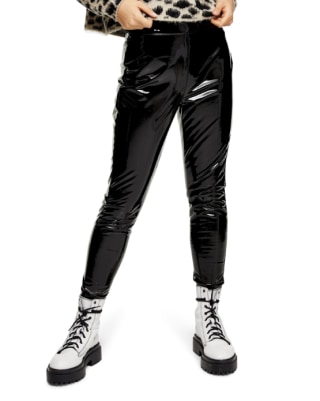 Topshop Faux Leather Skinny Trousers
