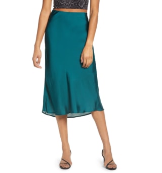 Leith Satin Midi Skirt