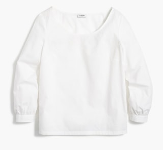 Cotton poplin peasant top