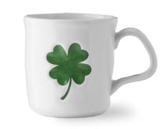Williams Sonoma Four Leaf Clover Mug