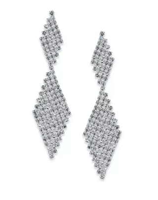 INC Crystal Mesh Drop Earrings