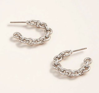 Ann Taylor Chain Hoop Earrings