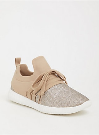 Torrid faux Leather &amp; Rose Gold Sneaker