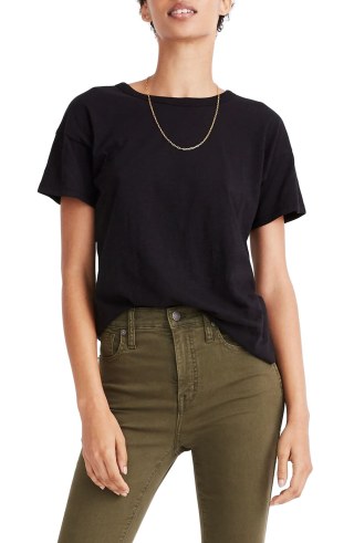 Madewell Whisper Cotton Ribbed Crewneck T-Shirt