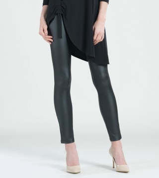 Two Tone Liquid Leather Legging