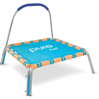 Pure Fun 38-inch Kids Jumper Bungee Trampoline with Handrail
