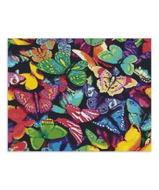 Wizardi Green Rainbow Butterfly Diamond Painting Kit