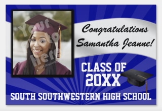 Custom Photo Graduation Yard Sign