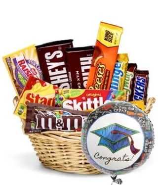 Graduation Candy Basket &amp; Balloon