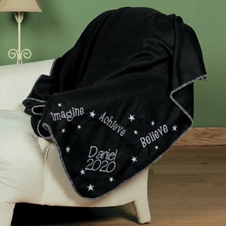 Embroidered Graduation Throw