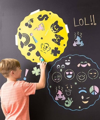 ChalkScapes(R) Emoji Mandala Stencils &amp; Chalk Kit