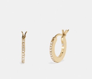 Coach Pave Huggie Earrings