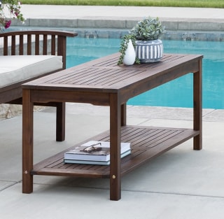 Outdoor Acacia Wood Patio Coffee Table