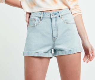 PacSun Inside Blue Denim Mom Shorts