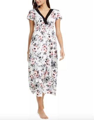 Charter Club Floral-Print Long Nightgown